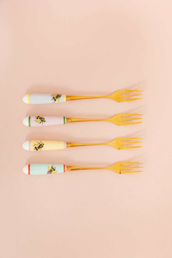 Yvonne Ellen Bee Cake Forks (Set of 4)