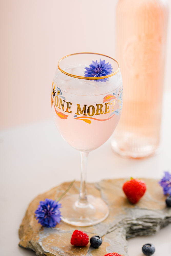 Yvonne Ellen Slogan Wine Glass