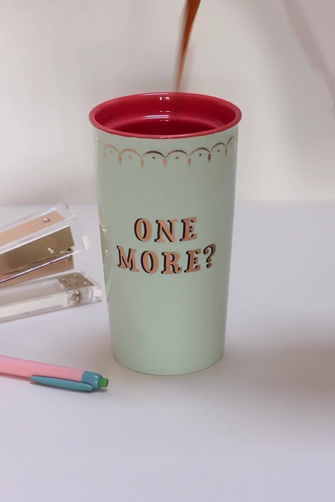 
                
                    Load and play video in Gallery viewer, Yvonne Ellen One More? Ceramic Travel Mug
                
            