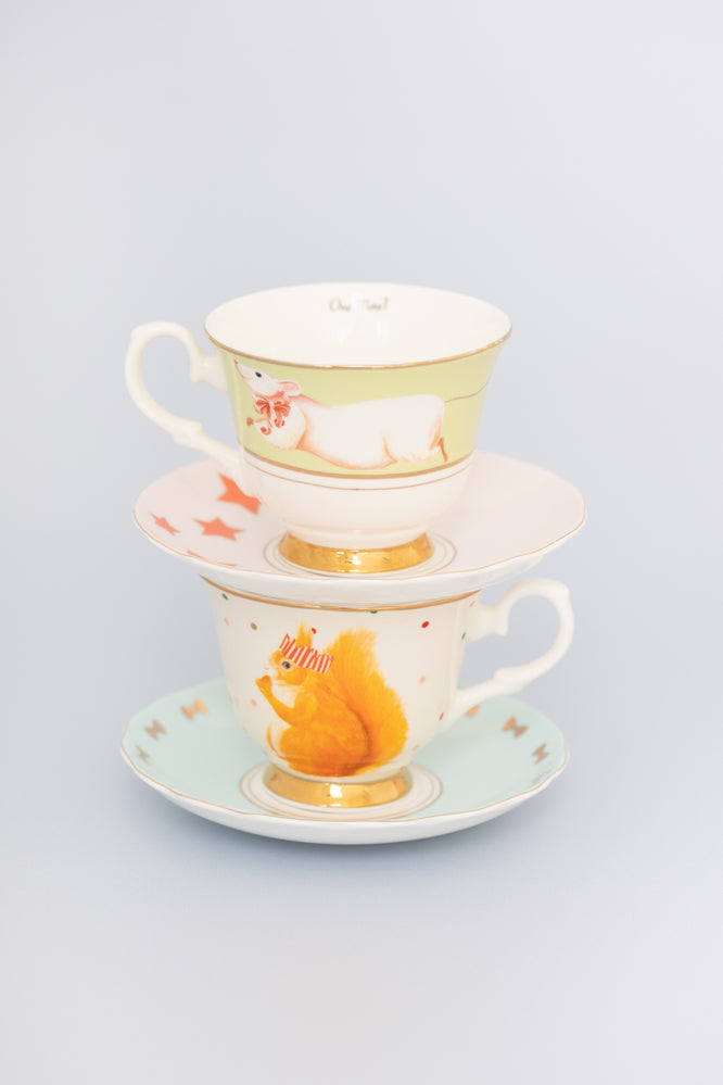 Yvonne Ellen Cup and Saucer (Set of 2)