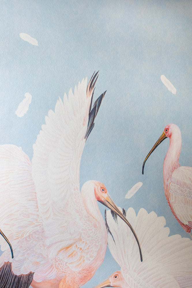 Yvonne Ellen Birds of Paradise Wall Mural, Blue