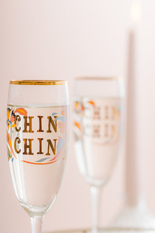 Yvonne Ellen Slogan Flute Glasses (Set of 2)