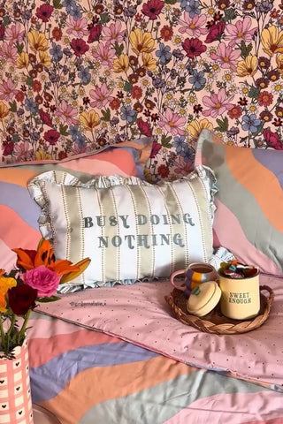 Yvonne Ellen Busy Doing Nothing Cushion