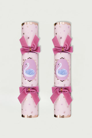 Pink Swan 13inch Christmas Crackers