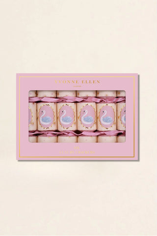 Pink Swan Mini Christmas Crackers