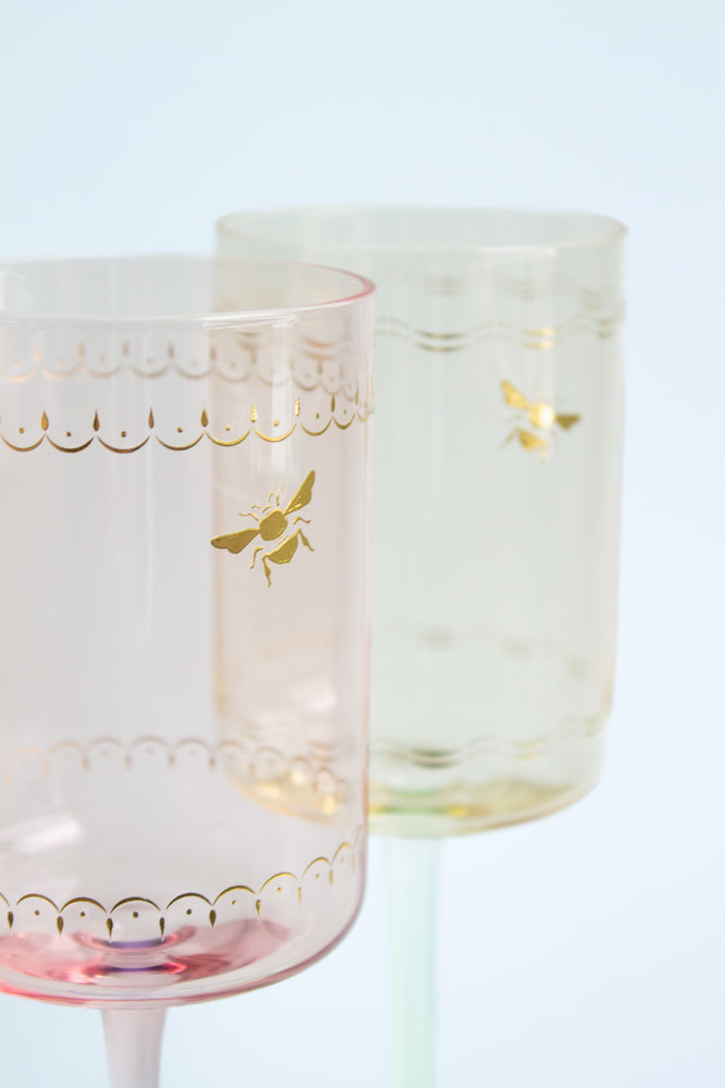 Yvonne Ellen Bee Wine Glasses (Set of 2)