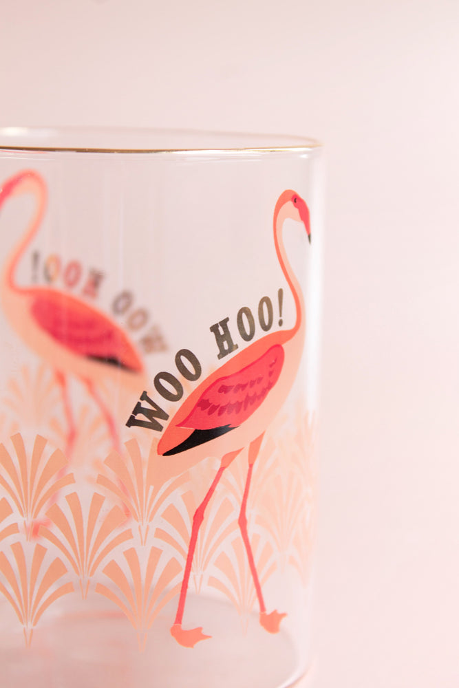 Yvonne Ellen Flamingo Glass Mug