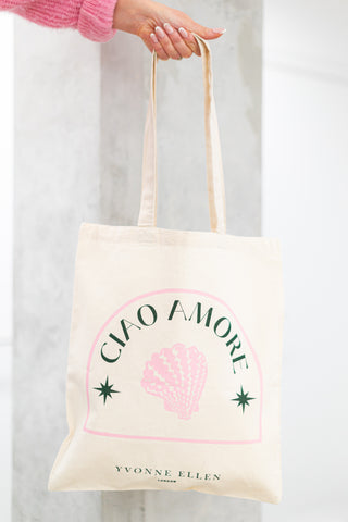 Yvonne Ellen Ciao Amore Cotton Tote Bag