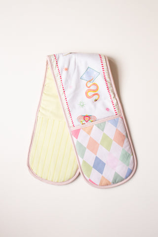 Yvonne Ellen Harlequin Double Oven Gloves