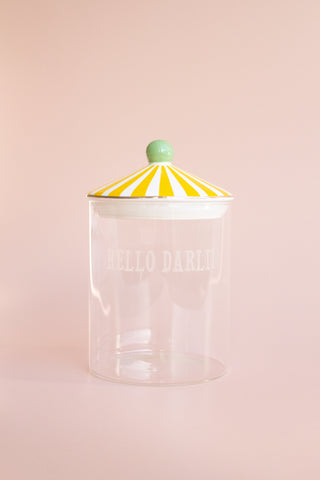 Hello Darlin' Glass Medium Storage Jar