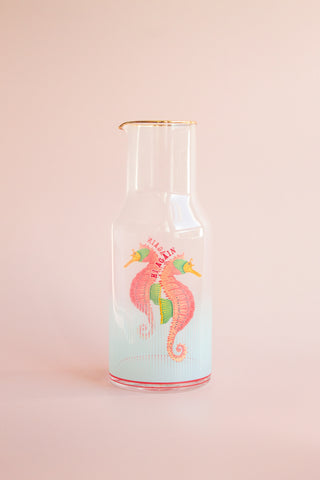 Seahorse Glass Carafe
