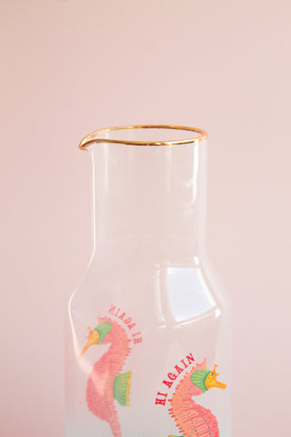 Seahorse Glass Carafe