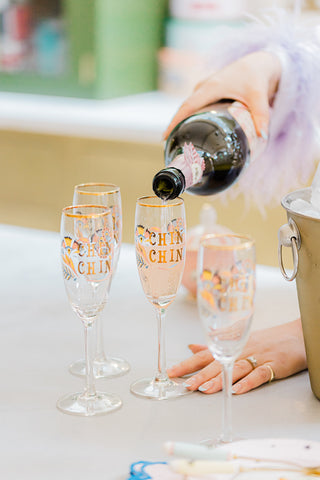 Yvonne Ellen Slogan Flute Glasses (Set of 2)