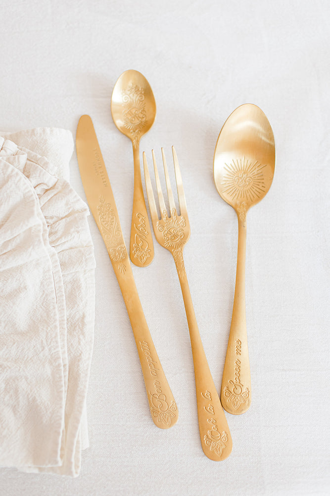 Yvonne Ellen Gold Cutlery Set (16pcs)