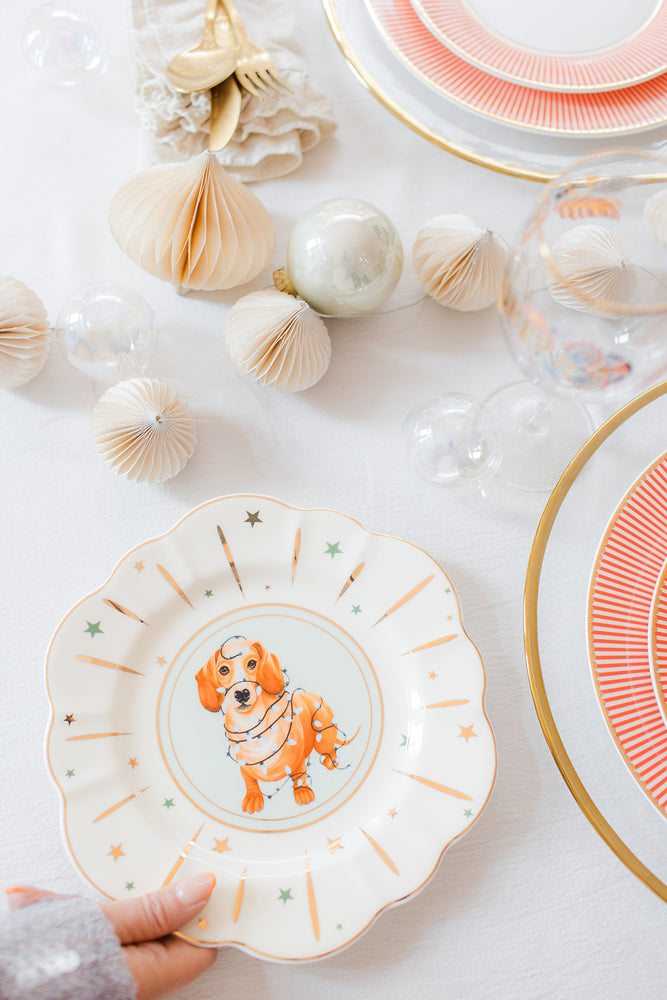 Yvonne Ellen Sausage Doggie Cake Plate