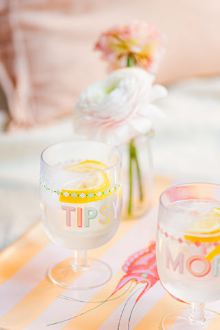 Yvonne Ellen Slogan Plastic Wine Glasses (Set of 4)