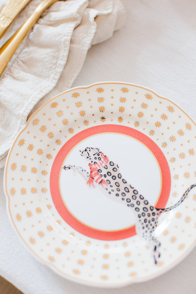 Yvonne Ellen Snow Leopard Tea Plate