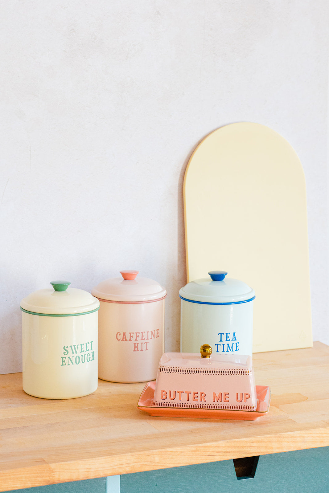 Container Multi Coloured Tea Coffee Sugar Canisters Yvonne Ellen