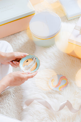 Yvonne Ellen Cheetah Round Trinket Dish