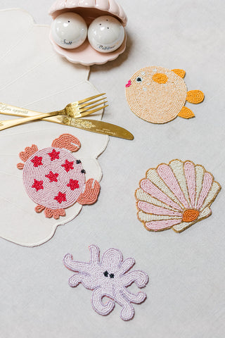 Under The Sea Beaded Coasters