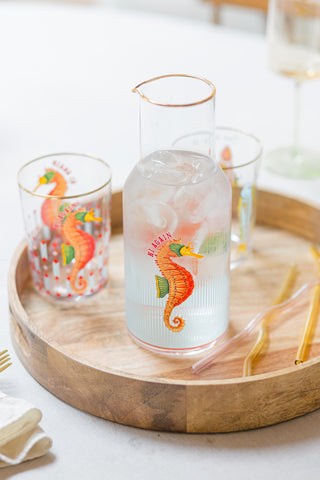 Seahorse Glass Carafe
