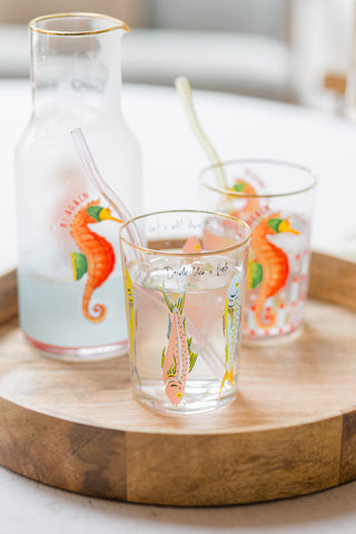 Seahorse Glass Carafe