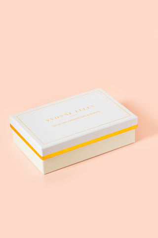 Yvonne Ellen Slogan Espresso Cup & Saucers (Set of 2)