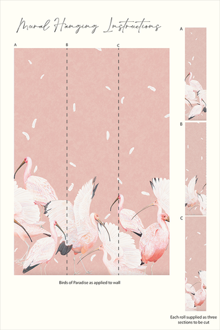 Yvonne Ellen Birds of Paradise Wall Mural, Peach