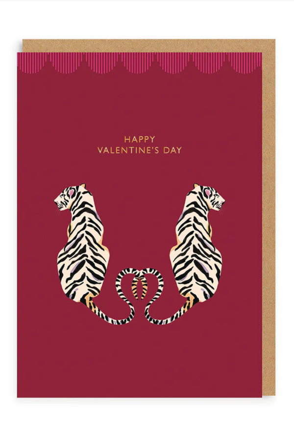 Valentines Tigers Greeting Card