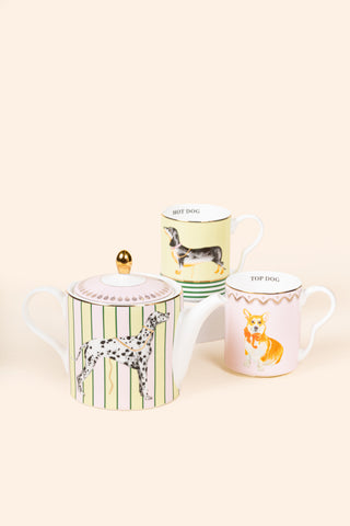 Yvonne Ellen Doggie Teapot & 2 Small Mug Set