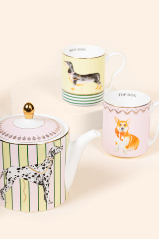 Yvonne Ellen Doggie Teapot & 2 Small Mug Set