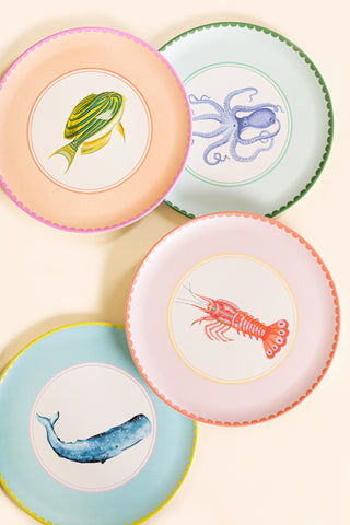 Yvonne Ellen Animal Melamine Side Plates (Set of 4)