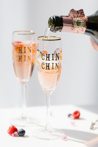 Yvonne Ellen Slogan Flute Glasses (Set of 2)