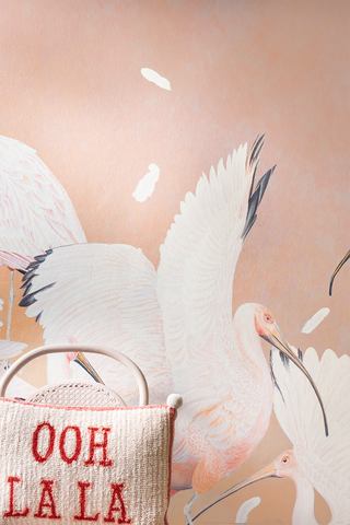 Yvonne Ellen Birds of Paradise Wall Mural, Peach