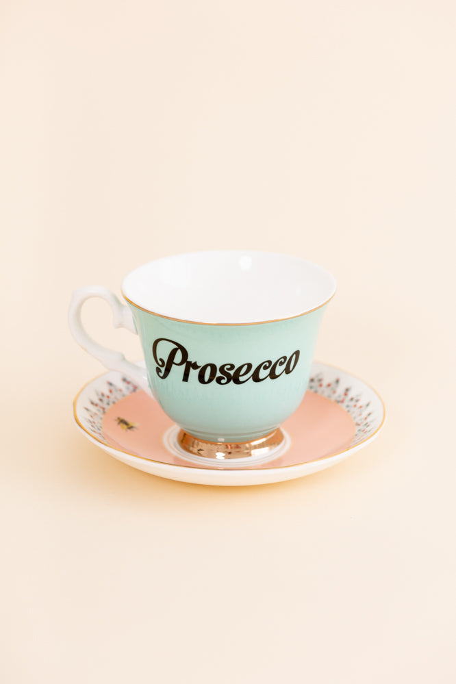 
                
                    Load image into Gallery viewer, Yvonne Ellen Pastel Prosecco Tea Cup And Saucer
                
            