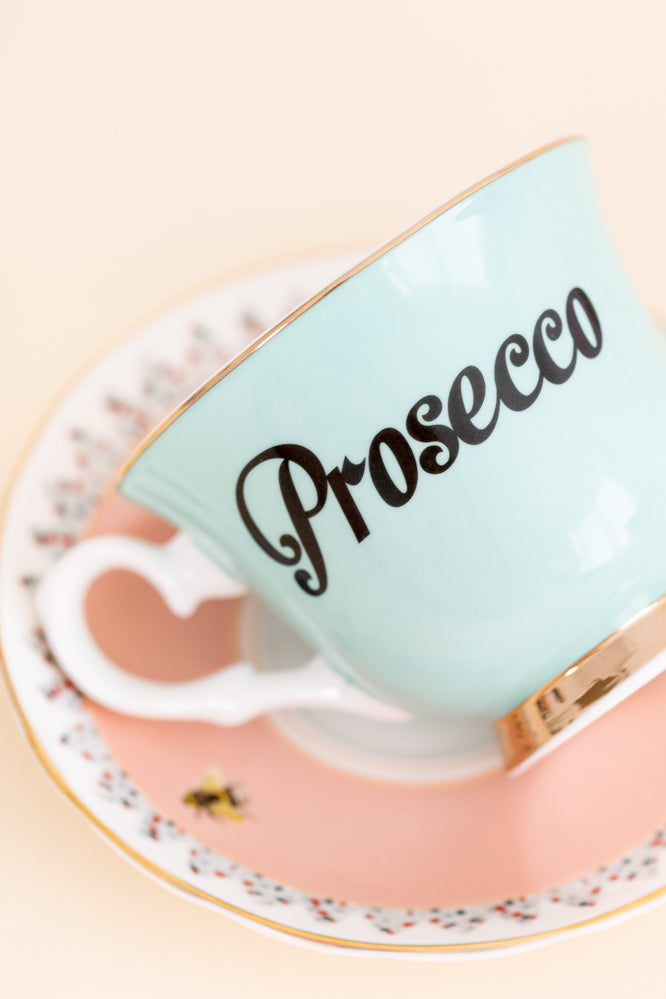 
                
                    Load image into Gallery viewer, Yvonne Ellen Pastel Prosecco Tea Cup And Saucer
                
            