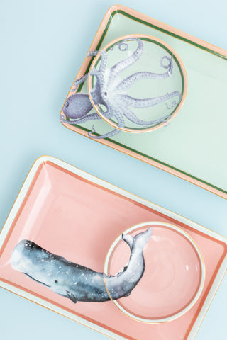 Yvonne Ellen Sushi Plates with Dip Bowls (Set of 2)