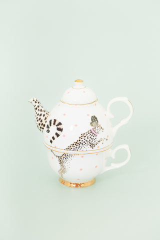 Yvonne Ellen Cheeky Cheetah Tea For One Set