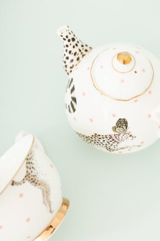 Yvonne Ellen Cheeky Cheetah Tea For One Set