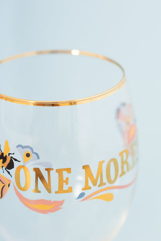 Yvonne Ellen Slogan Wine Glass