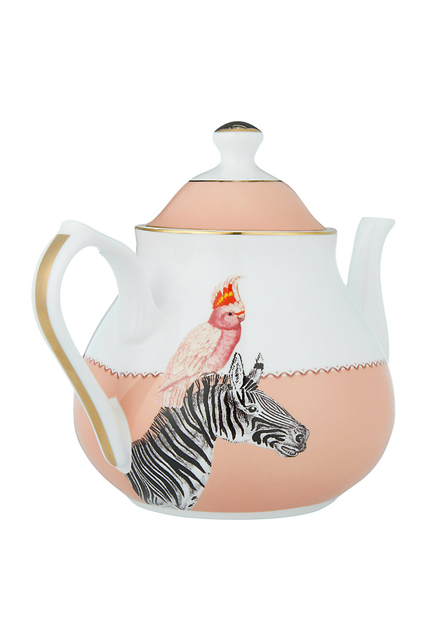 Cockatoo and Zebra Teapot