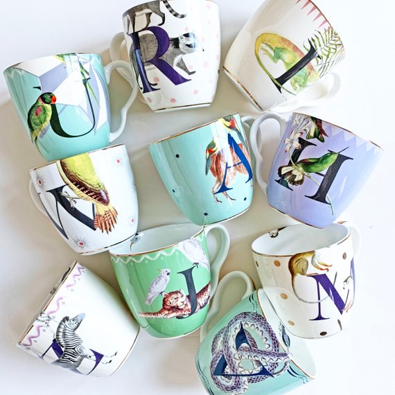 Yvonne Ellen Alphabet Mug, B for Bird