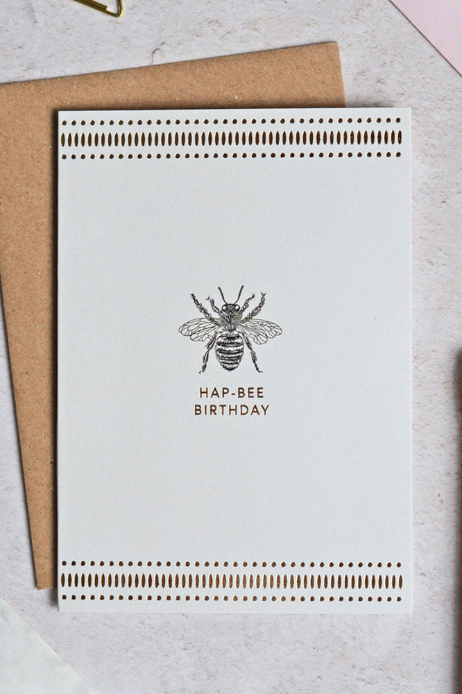 Yvonne Ellen Mono Hap-Bee Birthday Card