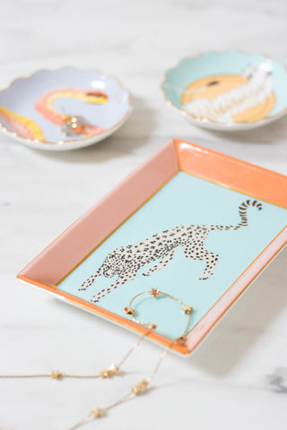 Yvonne Ellen Cheetah Rectangular Trinket Dish