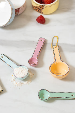 Yvonne Ellen Ceramic Pastel Measuring Spoons (Set of 4)