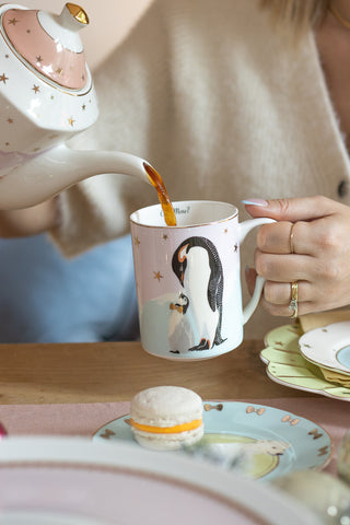 Yvonne Ellen Penguin/Polar Bear Mugs (Set of 2)