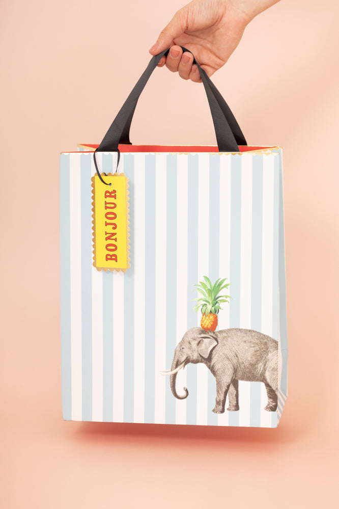 Yvonne Ellen Elephant Bonjour Gift Bag (Medium)