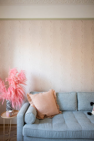 Yvonne Ellen Safari Ribbon Wallpaper Oyster Pearlised