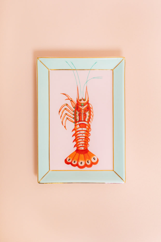 
                
                    Load image into Gallery viewer, Yvonne Ellen Lobster Rectangular Trinket Dish
                
            