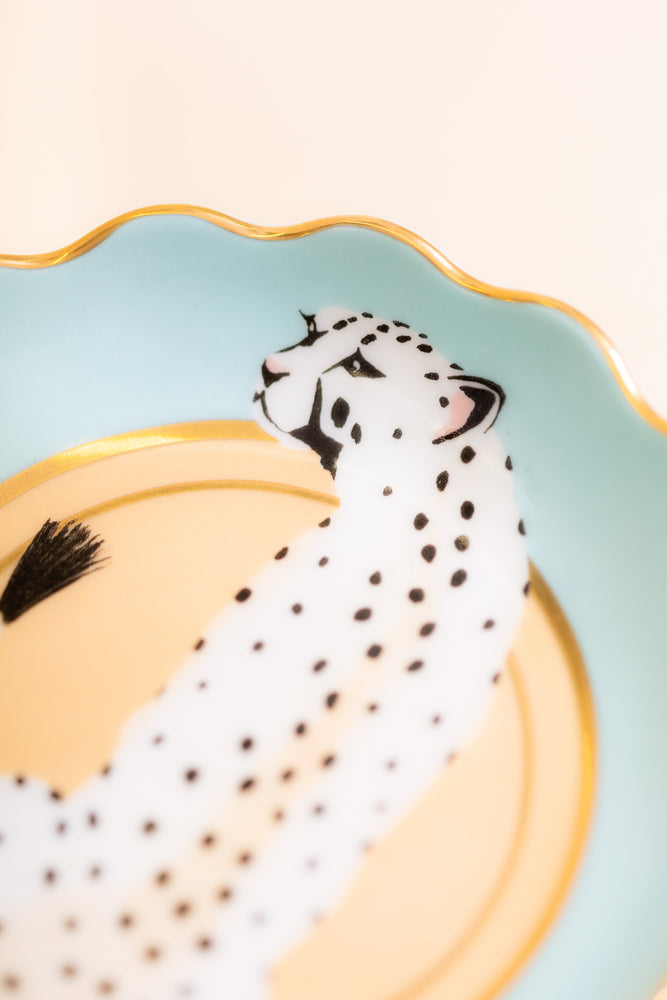 Yvonne Ellen Cheetah Round Trinket Dish